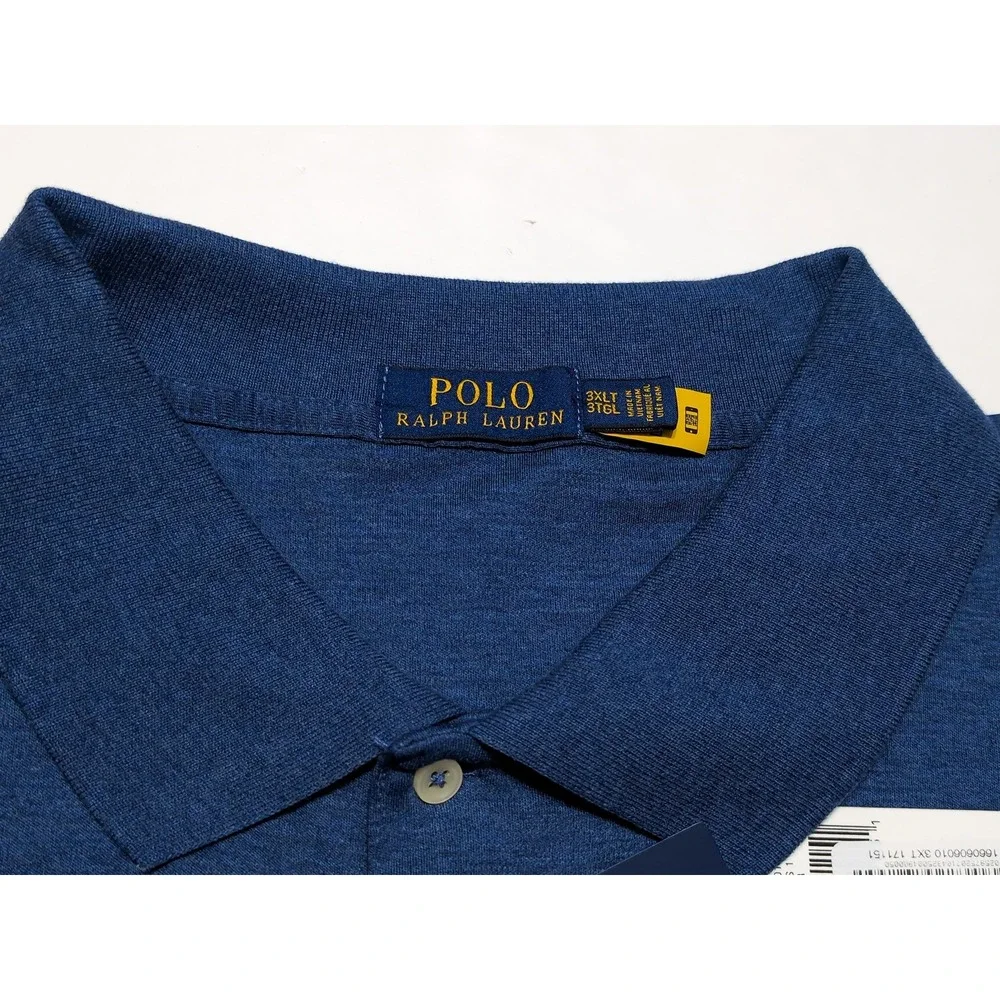 POLO RALPH LAUREN Short Sleeve Shirt Soft Touch Blue 3XLT 3XL Tall ~ New